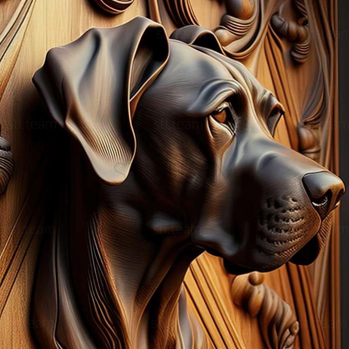 3D model Great Dane dog (STL)